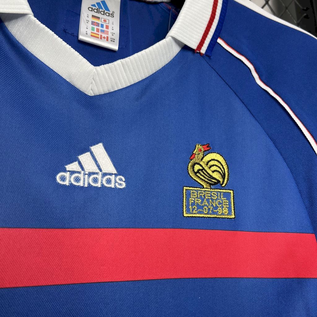 Camisa retrô da França para a Copa do Mundo de 1998