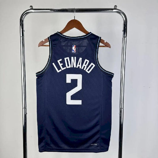 Camisa azul masculina Kawhi Leonard 2024 – Edição City