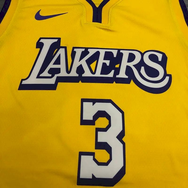 Camisa Anthony Davis Yellow City Edition Masculina Versão Jogador