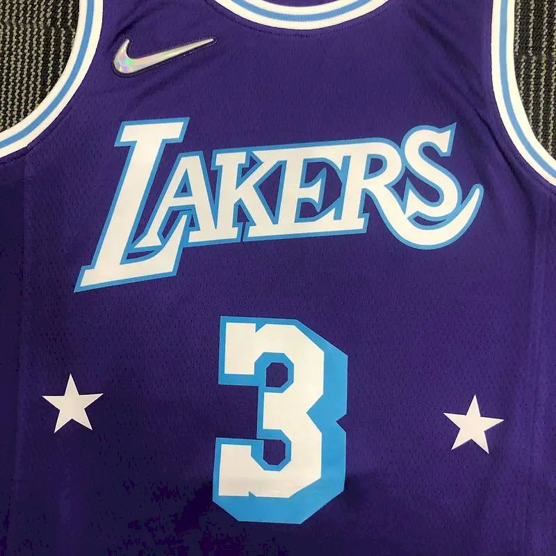 Camisa masculina roxa Anthony Davis Team – Edição City do 75º aniversário