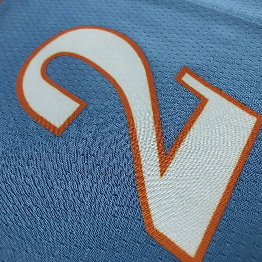 Camisa azul masculina do time Kawhi Leonard – Edição City do 75º aniversário