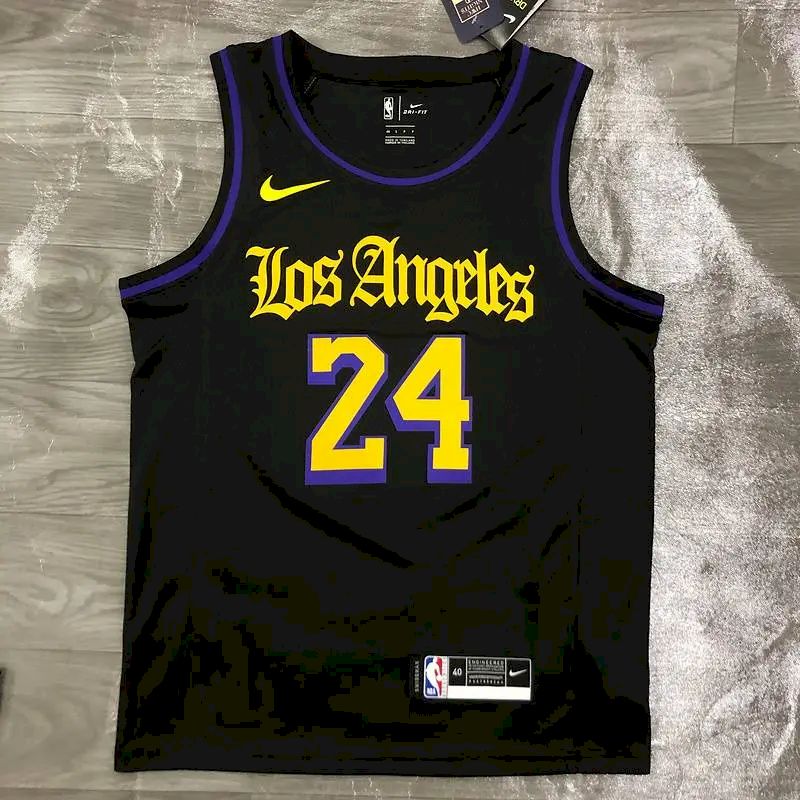 Camisa masculina Kobe Bryant 2020-21 preta versão Swingman – Noche Latina