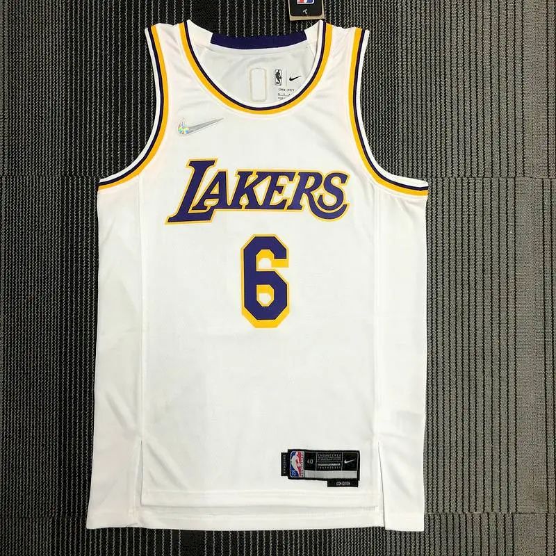 Camisa masculina LeBron James White Team – Edição de 75º aniversário