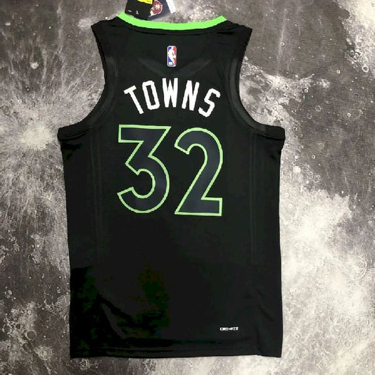 Camisa preta masculina Karl-Anthony Towns Team – Edição Statement