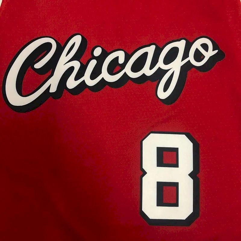 Camisa masculina Zach LaVine vermelha 2021-22 Swingman Team – Edição City
