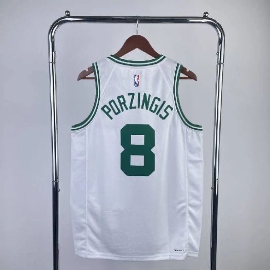 Camisa branca masculina Kristaps Porzingis Team