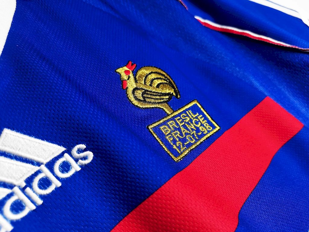 Camisa retrô da França para a Copa do Mundo de 1998