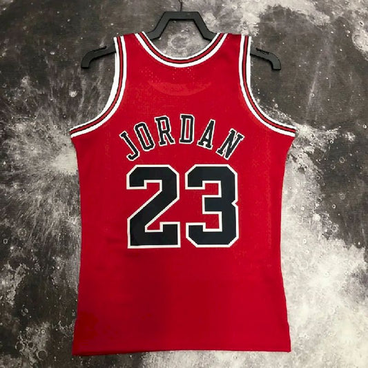 Camisa masculina M&N 1998 Michael Jordan vermelha retrô