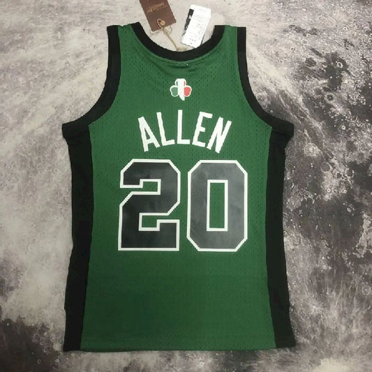 Camisa masculina M&N Ray Allen verde retrô