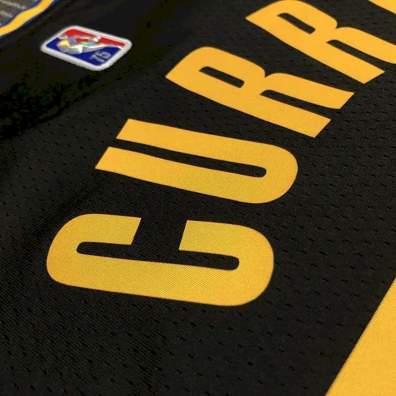 Camisa preta masculina Stephen Curry Team – Edição City do 75º aniversário