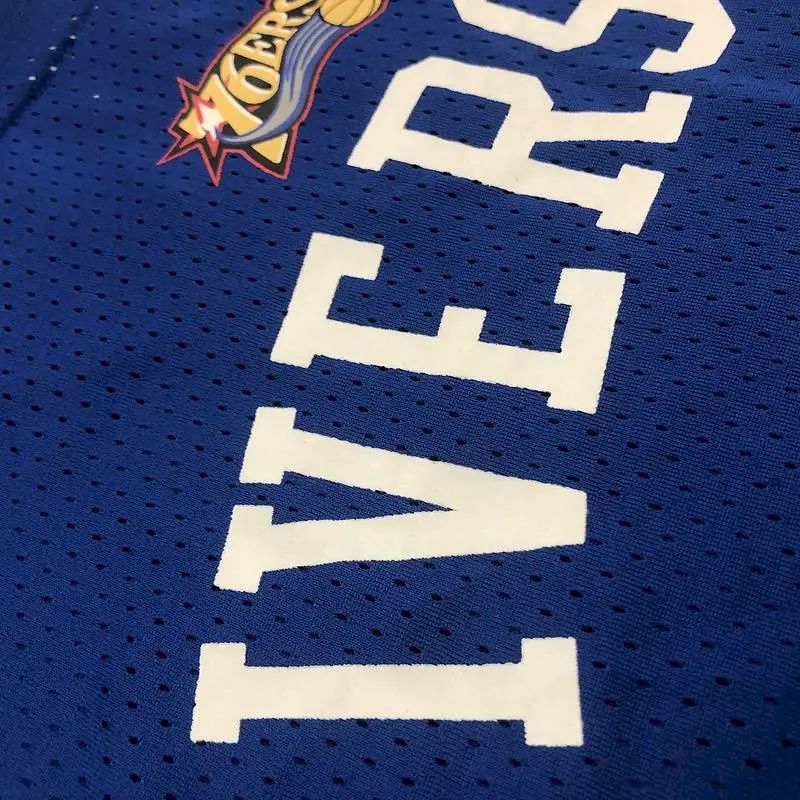 Allen Iverson Men’s Blue Player Jersey – Throwback Edition