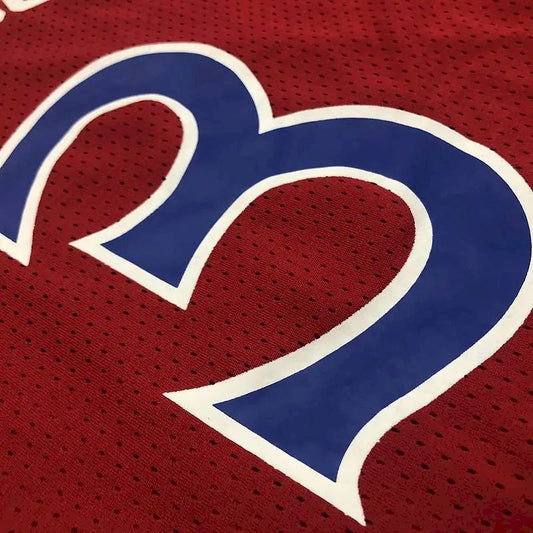 Camisa vermelha masculina Allen Iverson – Edição retrô