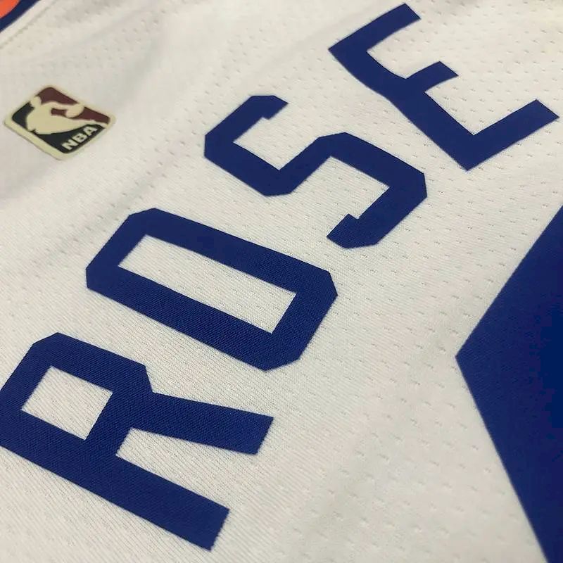 Camisa Derrick Rose Masculina Branca 2021-22 75º Aniversário – Edição Clássica