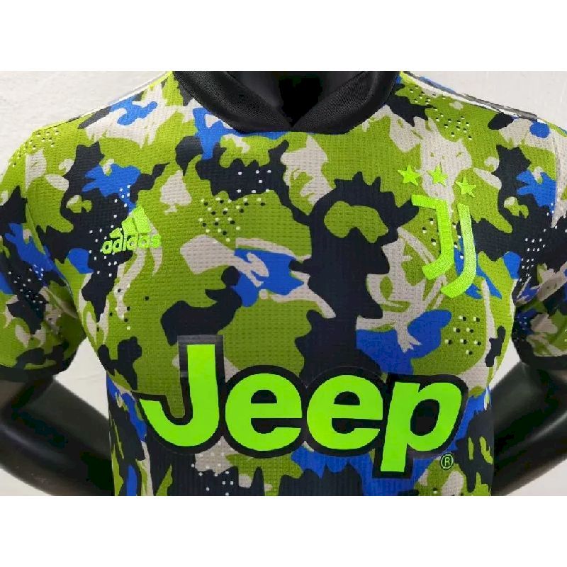 Juventus 2021/22 Camo Green Jersey Player Version