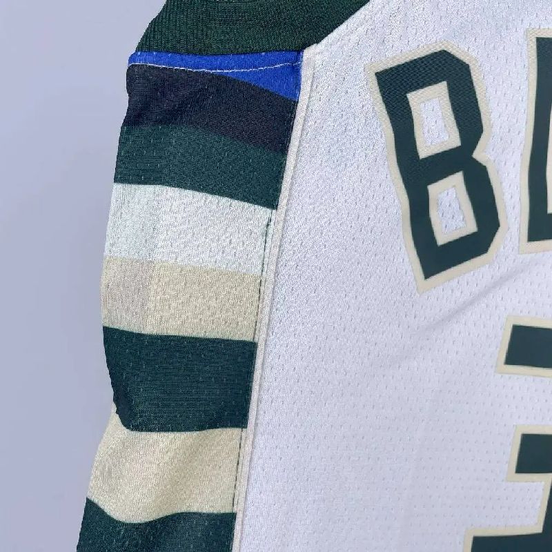 Camisa branca masculina Khris Middleton 2023, time titular