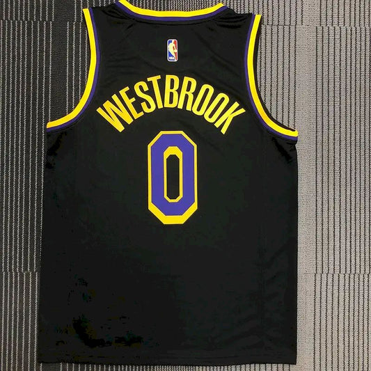 Camisa preta masculina Russell Westbrook Swingman – Edição Ganha