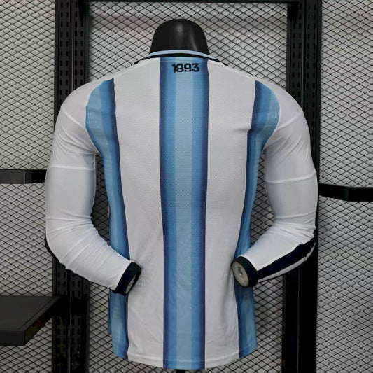 Men's Argentina 2026 World Cup Home Long Sleeve Jersey Player Version