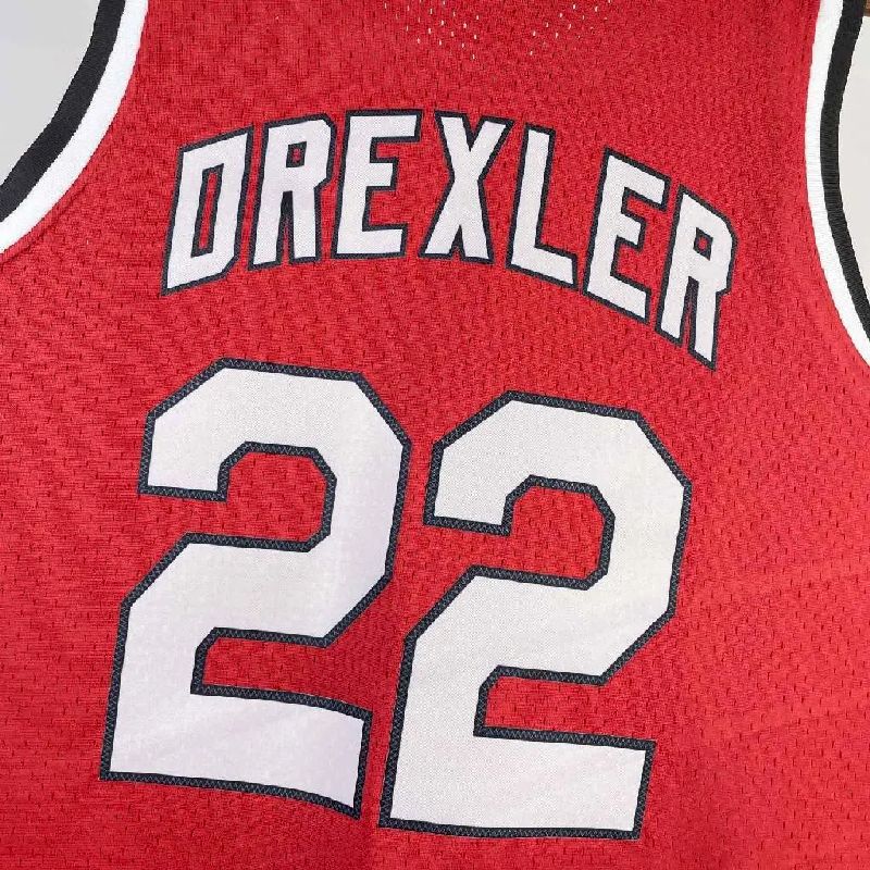 Men’s M&N 1983/84 Clyde Drexler Red Retro Jersey