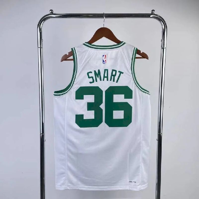 Camisa masculina Marcus Smart branca da equipe
