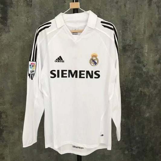 Camisa retrô de mangas compridas do Real Madrid 2005/06 Home