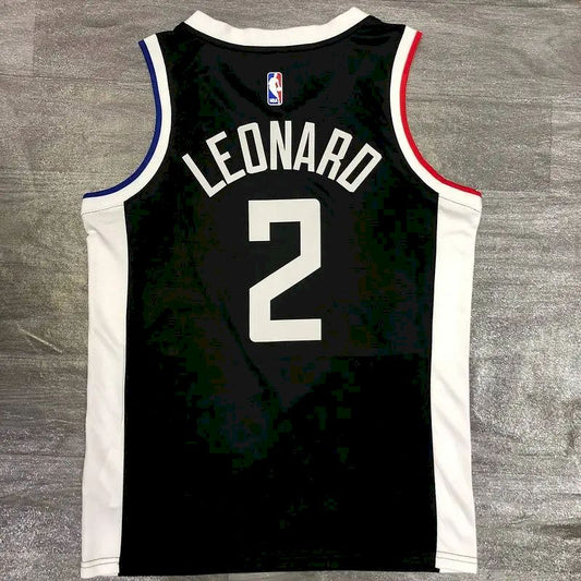 Camisa masculina Kawhi Leonard 2020-21 preta Swingman versão jogador – Edição City