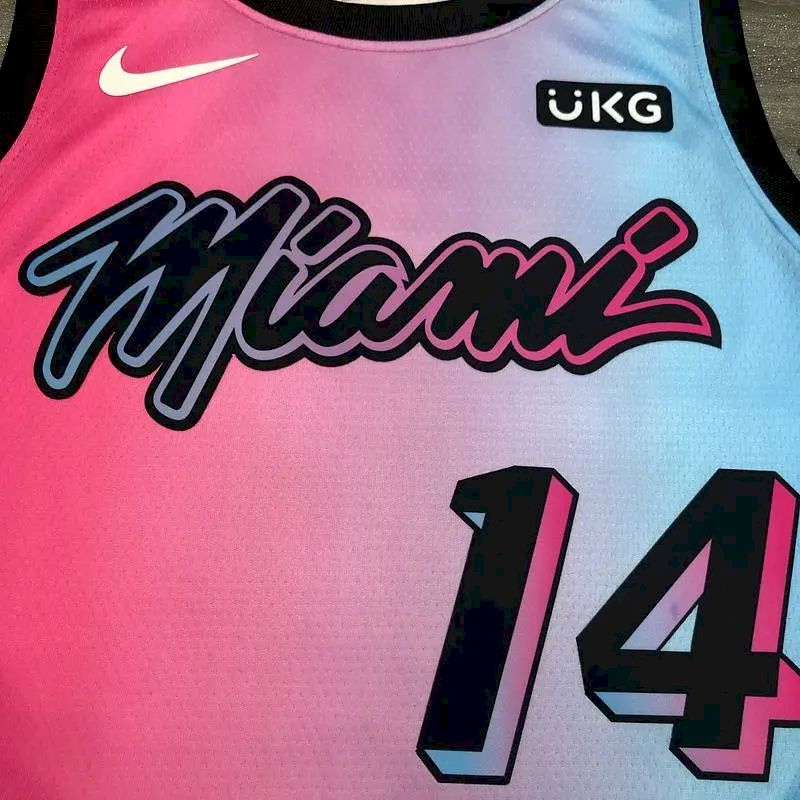 Men’s Tyler Herro 2020-21 Pink Swingman Player Version Jersey – City Edition