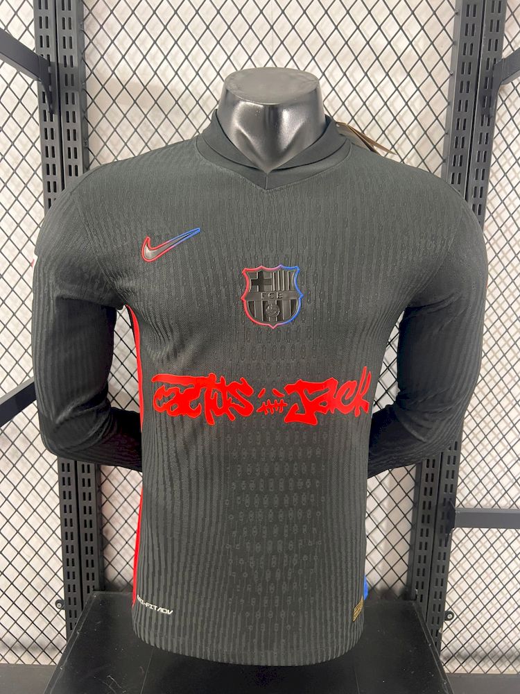 Barcelona 2024/25 Travis Scott Edition Long Sleeves Jersey Player Version