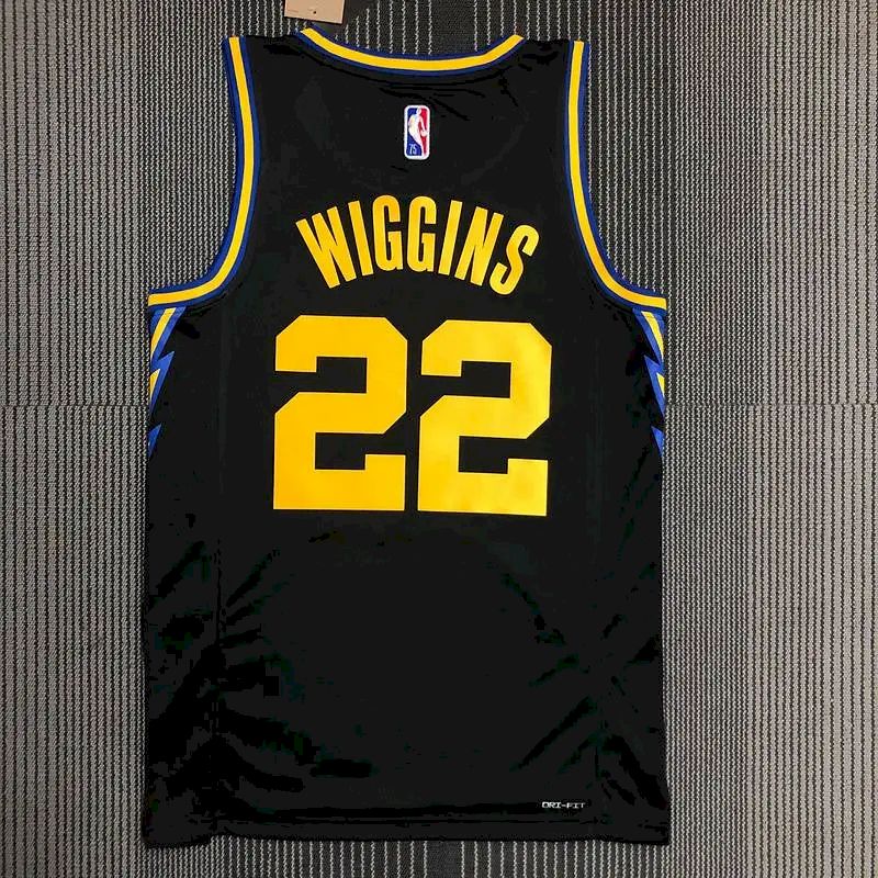 Men’s Andrew Wiggins Black Team Jersey – 75th Anniversary City Edition