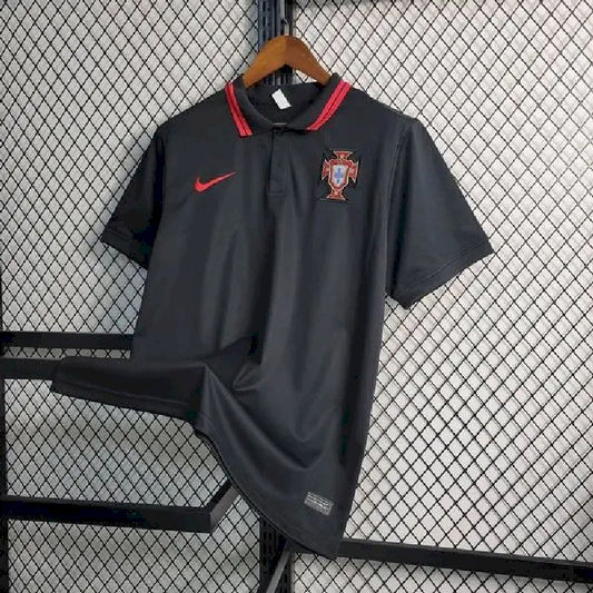 Men's Portugal 2023/24 Black Polo
