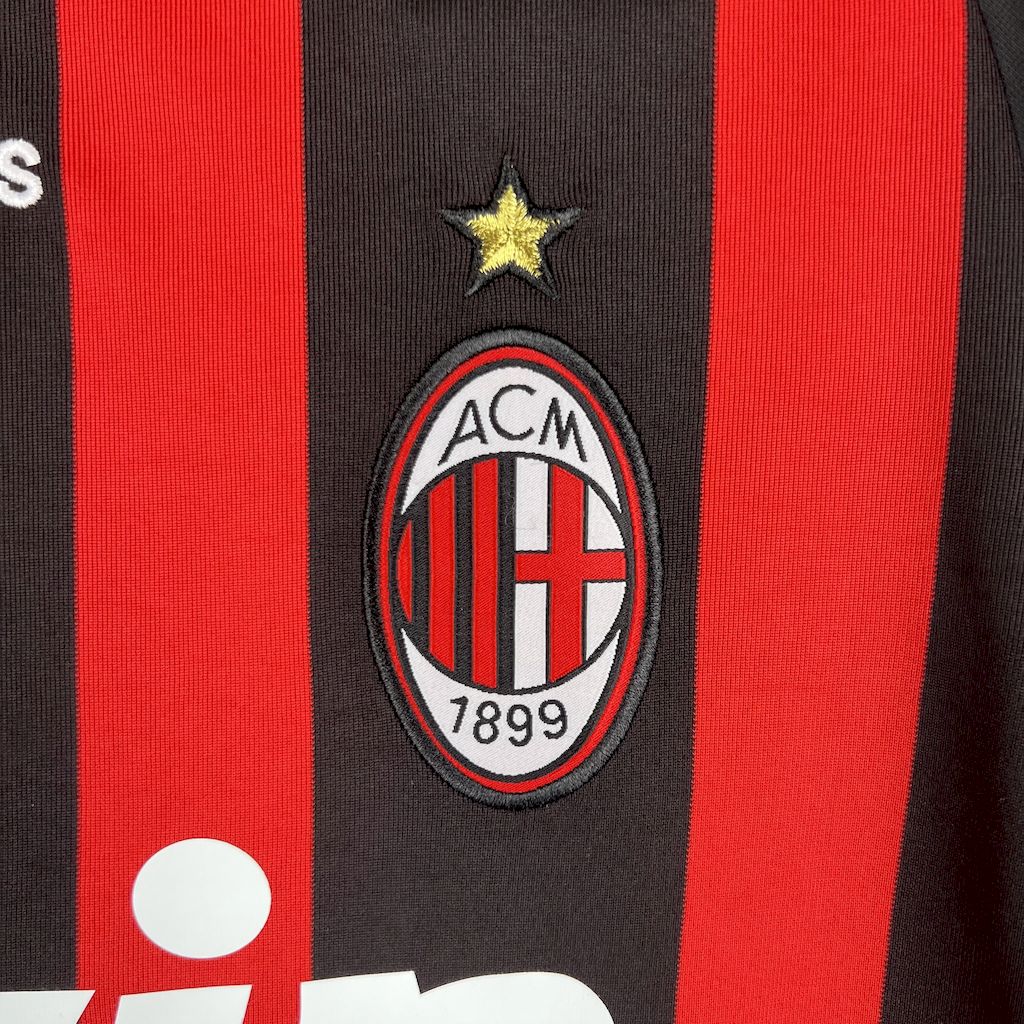 Camisa retrô de mangas compridas do AC Milan 2008/09 Home