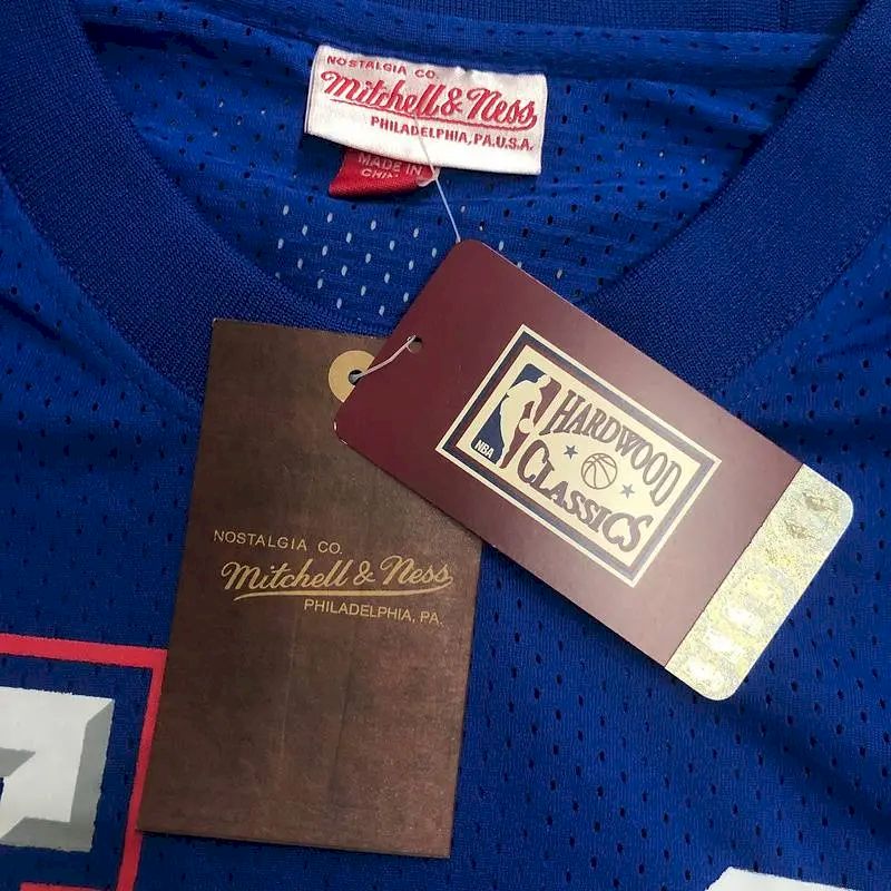 Allen Iverson Men’s Blue Player Jersey – Throwback Edition