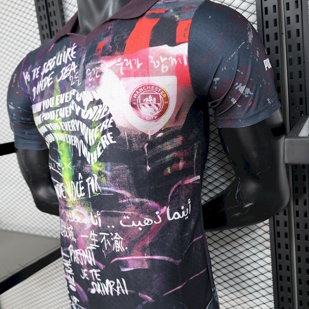 Manchester City 2025/26 Black color special edition Jersey Player Version