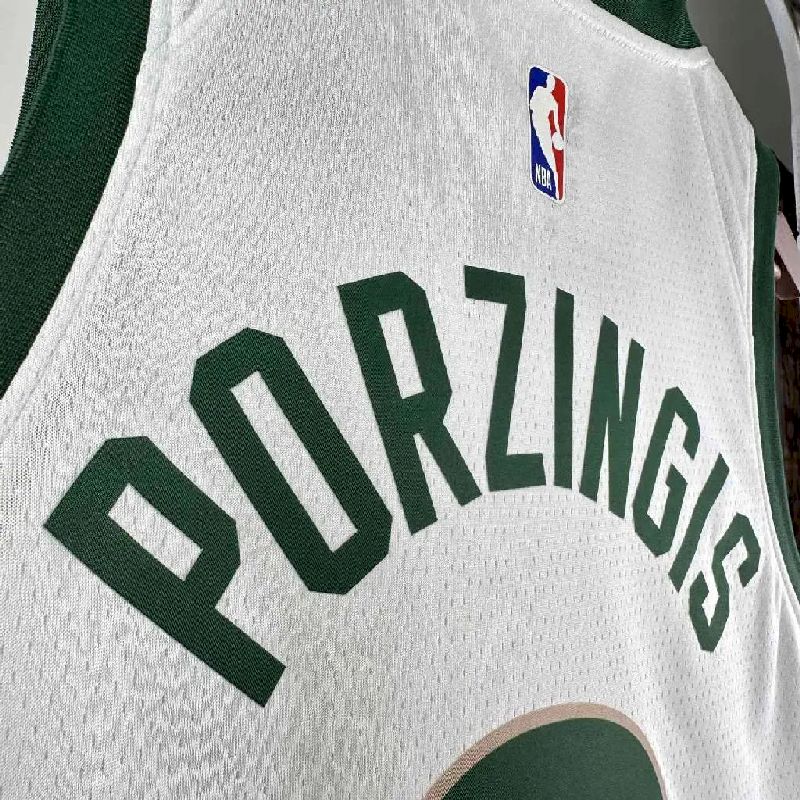Men’s 2024 Kristaps Porzingis White Team Jersey – City Edition