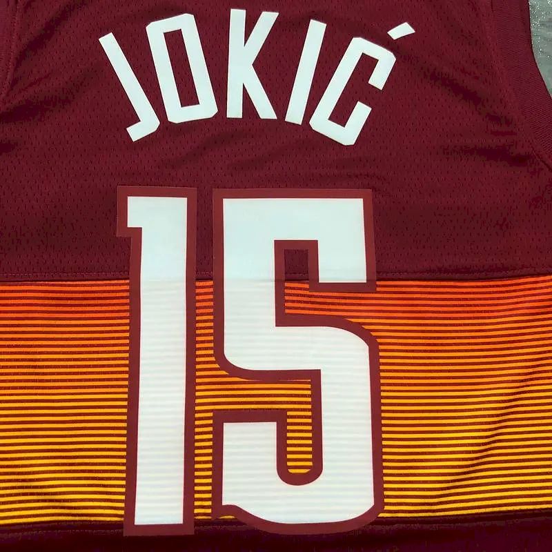 Camisa masculina Nikola Jokic vermelha 2020-21 Swingman versão jogador – Edição City