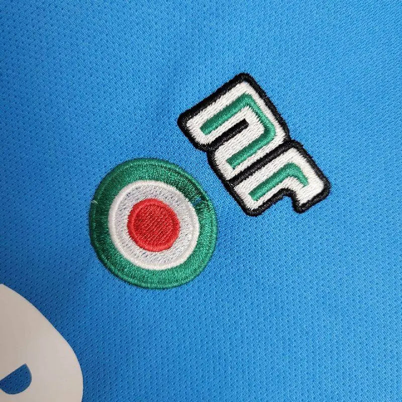 Camisa e shorts retrô infantil do Napoli 1987/88
