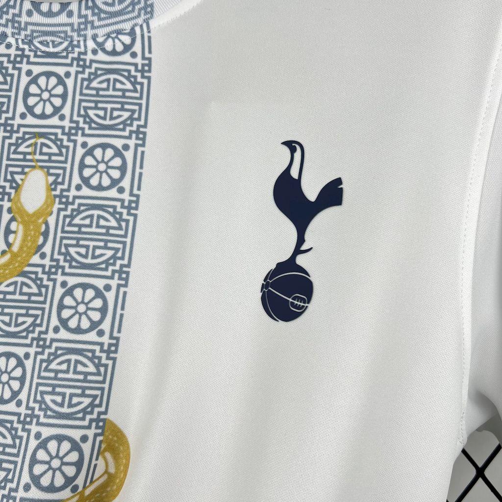Camisa Tottenham Hotspur 2025/26 Edição Cobra Ouro Branco
