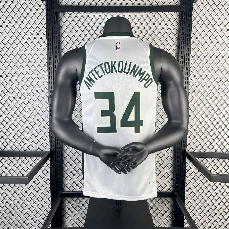 Men’s 2023 Giannis Antetokounmpo White Home Team Jersey
