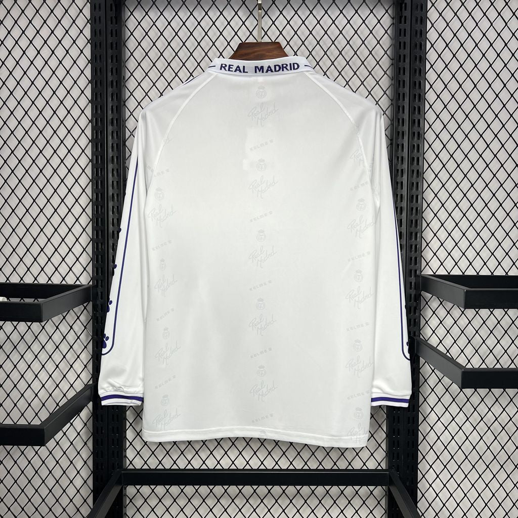 Real Madrid 1994/96 Home Long Sleeve Retro Jersey