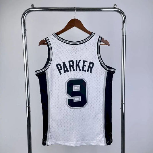 Camisa masculina M&N 2002/03 Tony Parker branca retrô