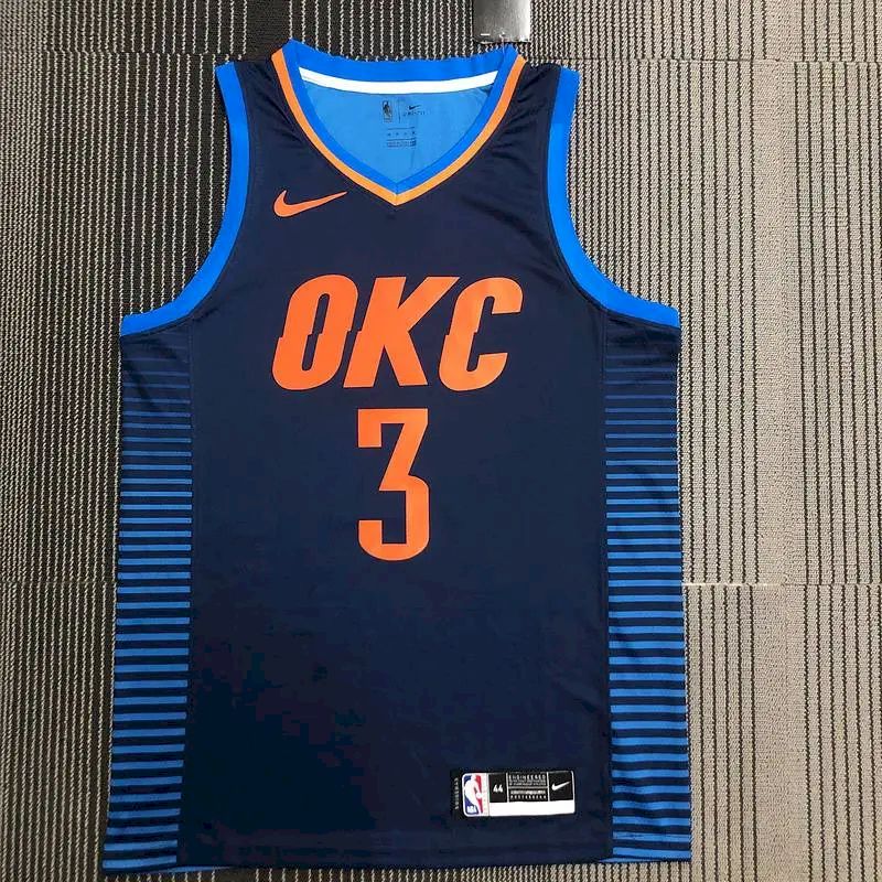 Camisa masculina Chris Paul Swingman azul marinho – Edição Statement