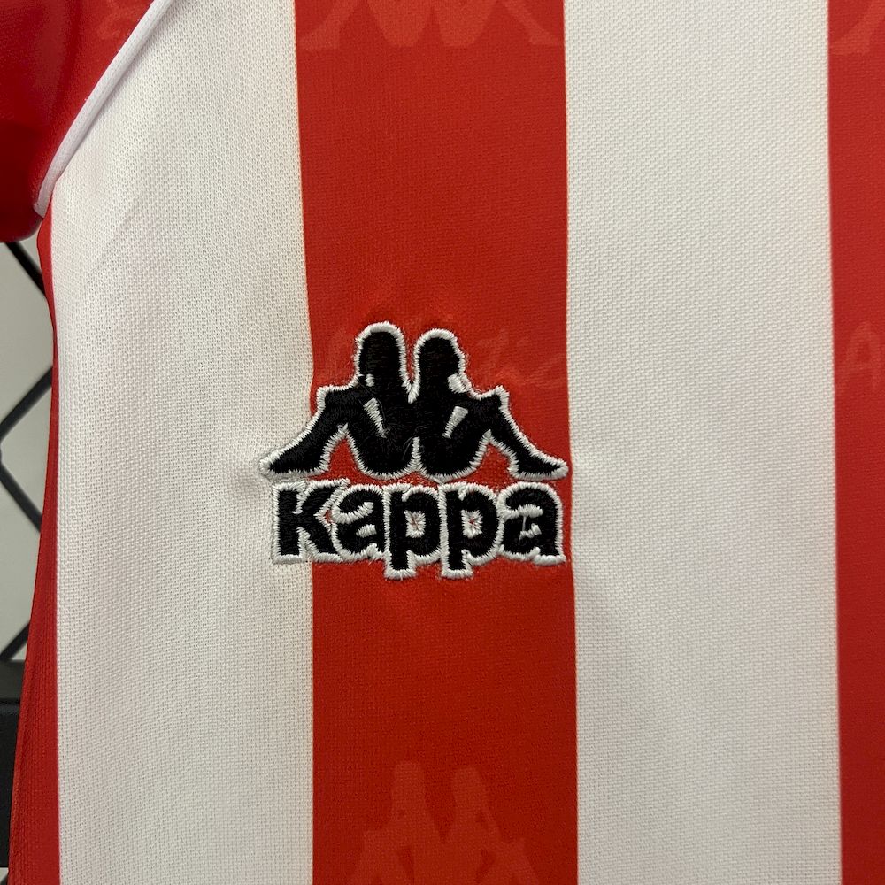 Camisa e shorts retrô infantil do Athletic Bilbao 1995/97
