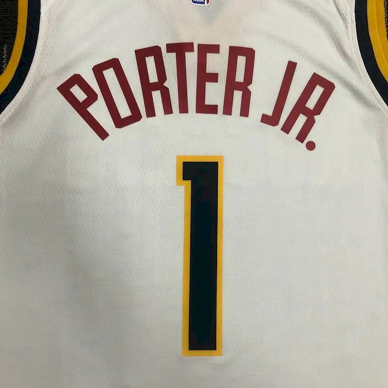 Camisa masculina Michael Porter Jr. Swingman versão jogador branca – edição Association