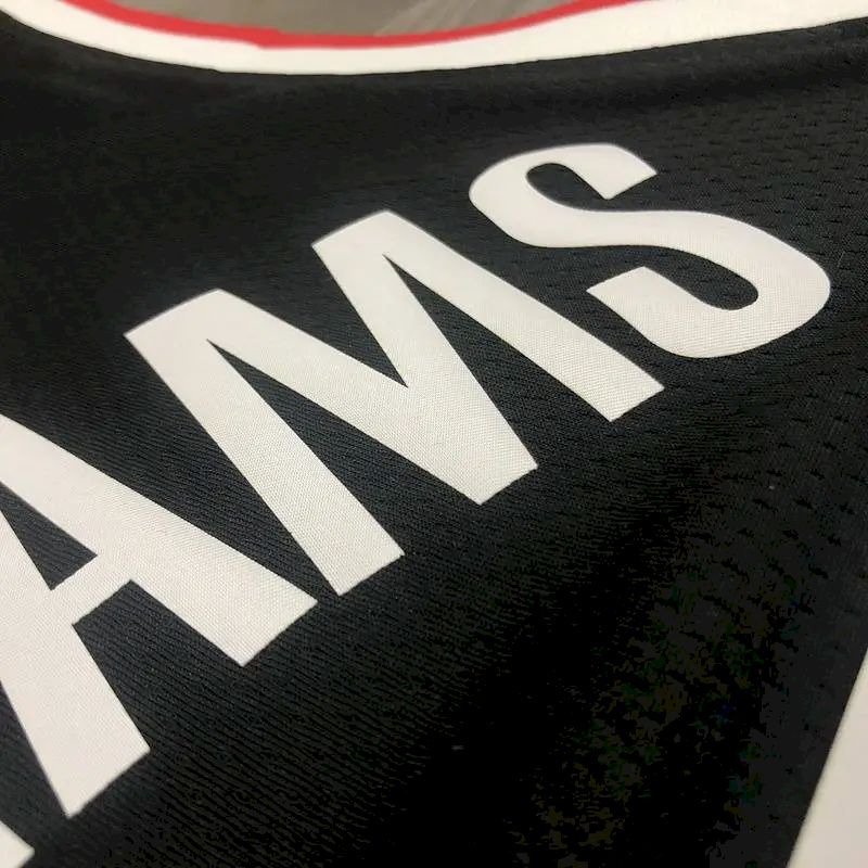 Camisa masculina Lou Williams 2020-21 preta versão Swingman Player – Edição City