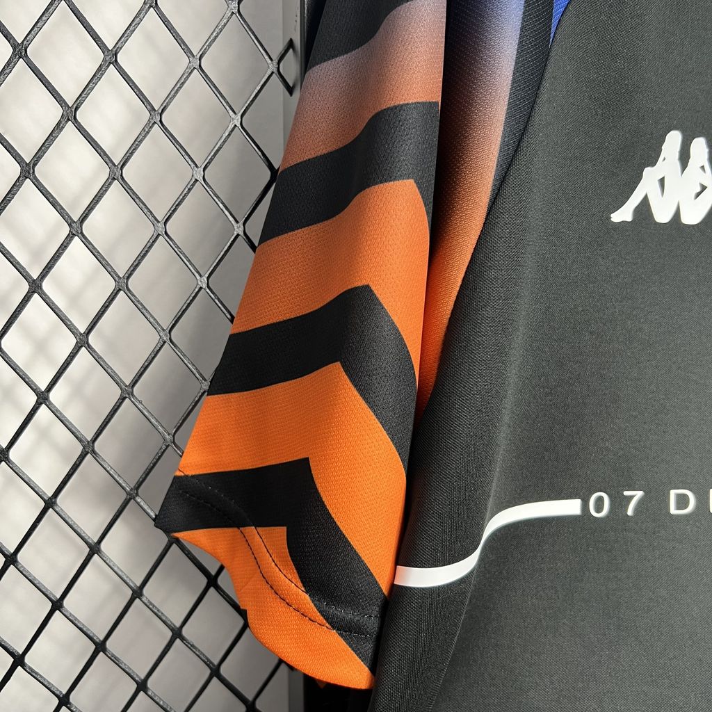 Camisa Kappa de aquecimento preta do Vasco da Gama 2024/25