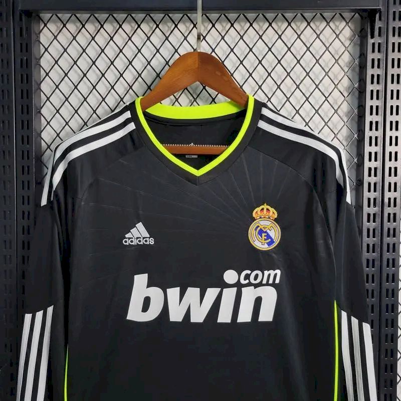 Camisa retrô de mangas compridas reserva do Real Madrid 2010/11