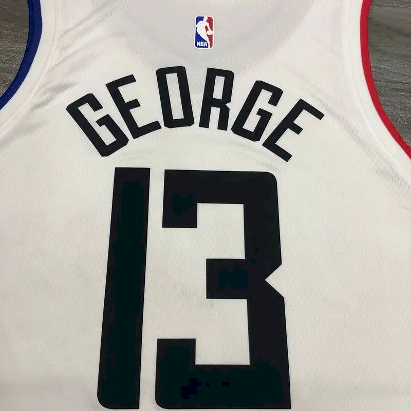 Men’s Paul George 2020-21 White Swingman Player Version Jersey – City Edition