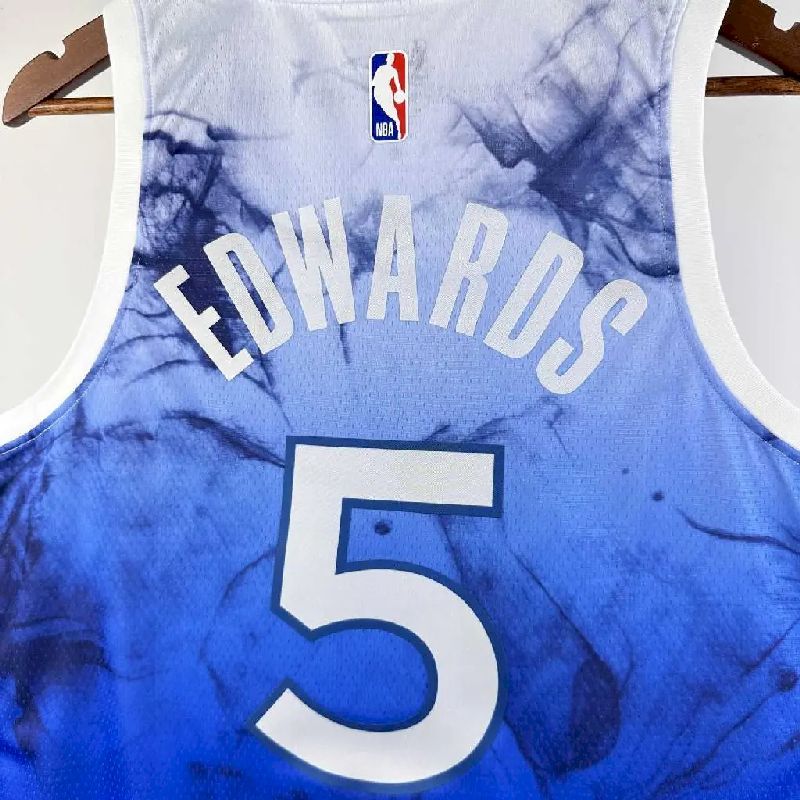 Camisa azul masculina Anthony Edwards 2024 – Edição City