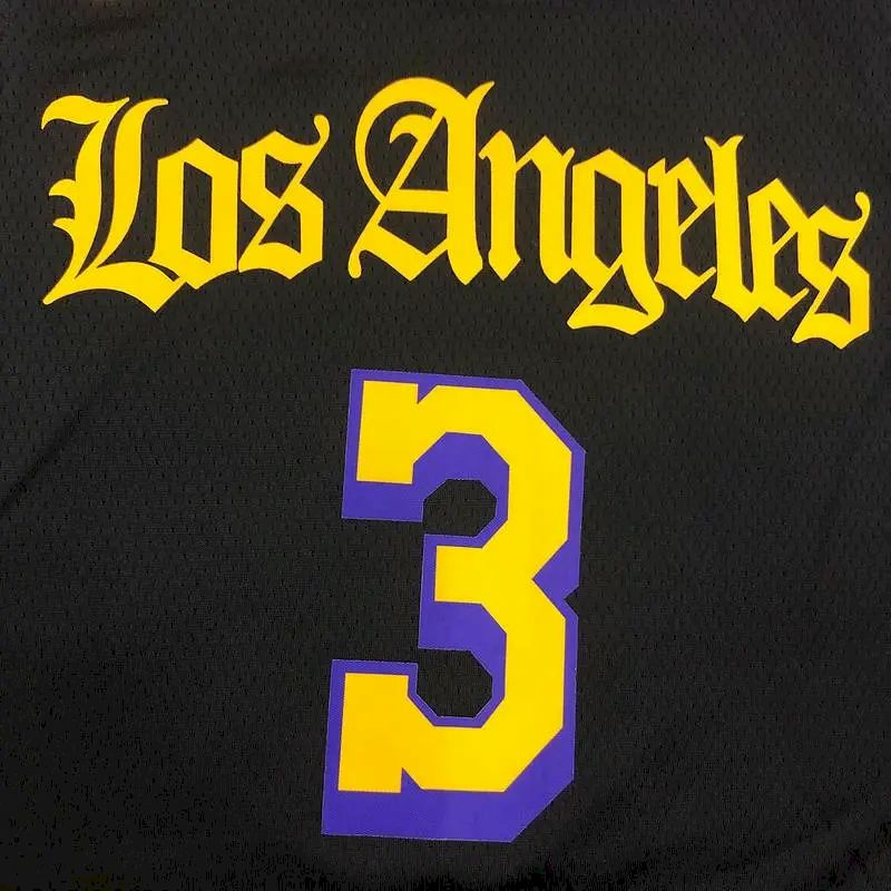 Camisa masculina Anthony Davis 2020-21 preta Swingman versão jogador – Noche Latina