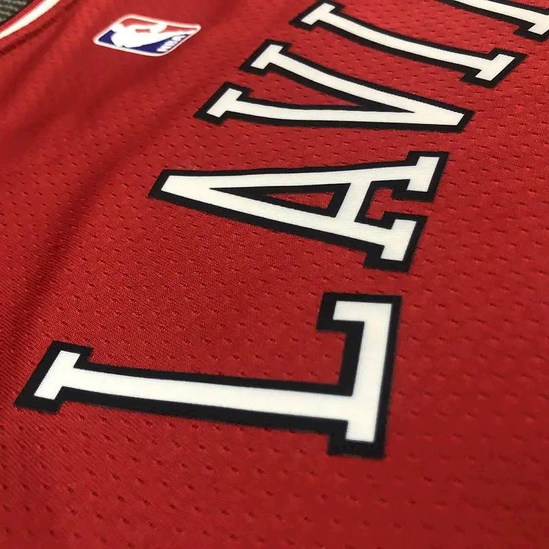 Men’s Zach LaVine Red 2021-22 Swingman Team Jersey – City Edition