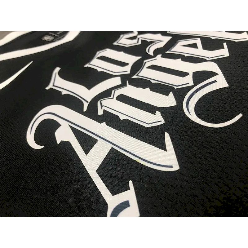 Camisa masculina Lou Williams 2020-21 preta versão Swingman Player – Edição City